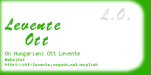 levente ott business card